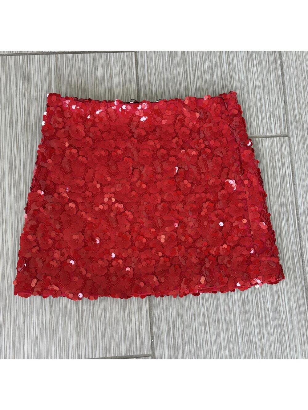 Zara Women's Red Skirt - Picture 4 of 6
